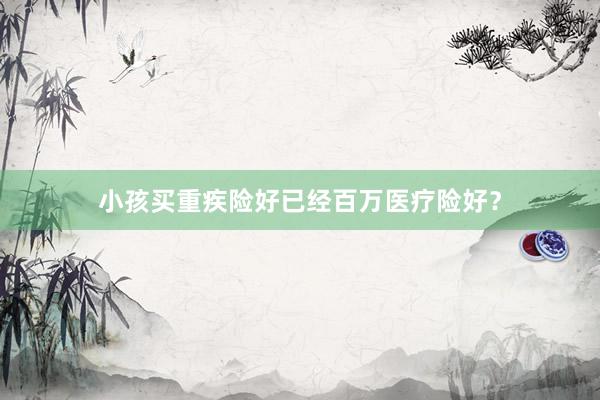 小孩买重疾险好已经百万医疗险好？